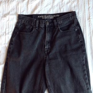 American Eagle Black High Waisted Mom Jeans